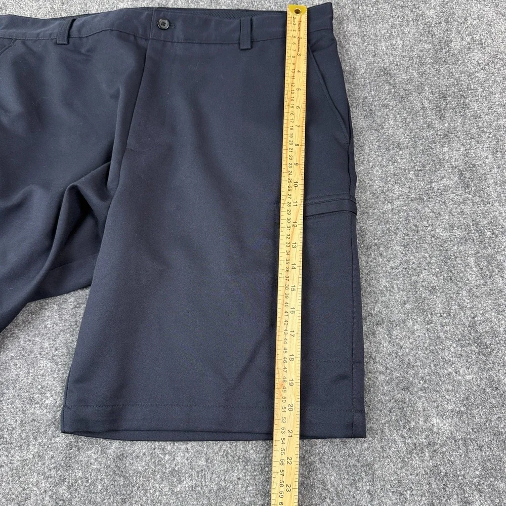 IZOD Golf Shorts Mens 36 Navy Blue Cargo XFG Performance Classic Zip Pocket